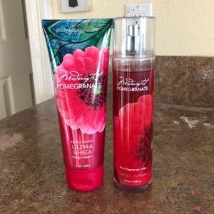 Set of Bath and Body Works body cream and mist